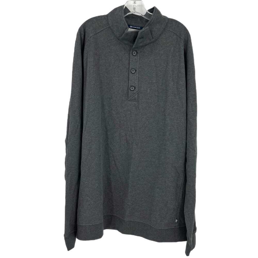 Cutter & Buck Gray Cotton-Polyester Crewneck Sweater | Men’s XXL